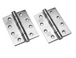 10 Pairs of Satin Chrome Stainless Steel 4" Ball Bearing Butt Hinge (B4296)